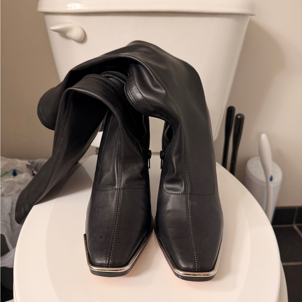 Fashion Nova Black Heeled Boots